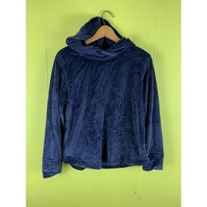 PajamaGram Fleece Winter Pajamas Women Size SM Set Of 2 Soft Hoody Pants Blue